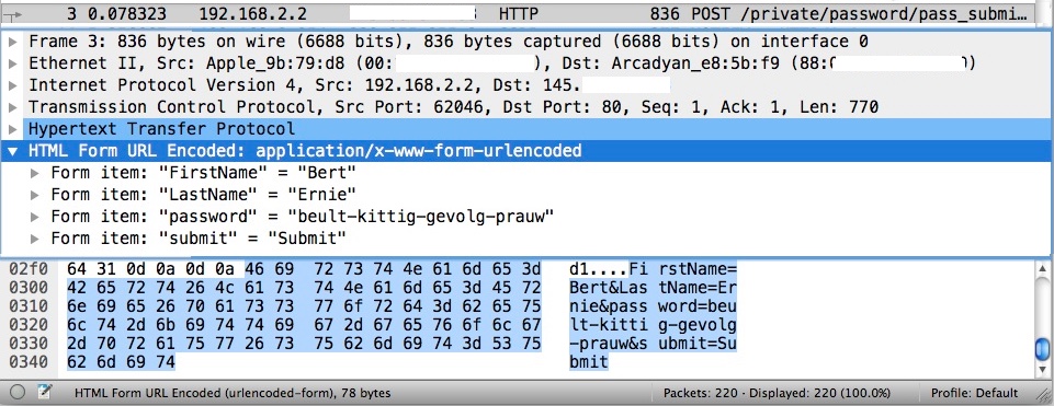 WireShark http plain text