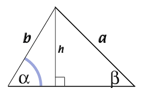 Driehoek met hoogtelijn