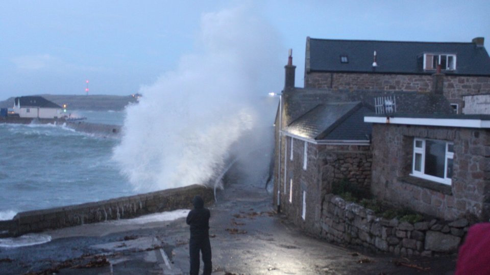 February Storm at St Mary's Quay, Isles of Scilly, UK